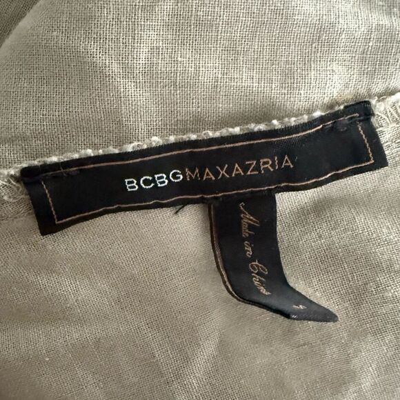 BCBGMaxazria women’s size medium wide leg linen blend drawstring pants  - Picture 4 of 7